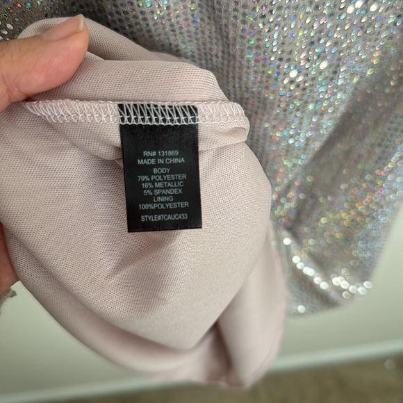 Thirty Thirty Metallic Sparkling Concert Dress, size:M - Picture 6 of 6